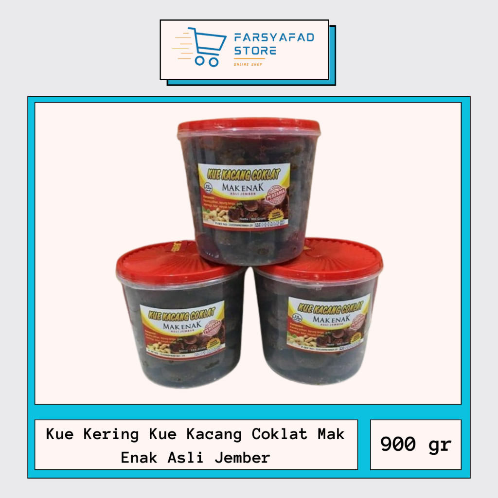 

Kue Kering Kue Kacang Coklat Mak Enak Asli Jember Ukuran 900 gr