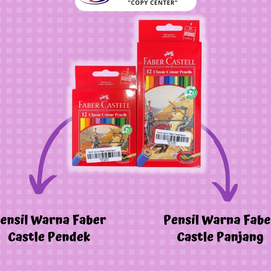 

Pensil Warna Faber Castle 12 Warna Panjang / Pendek original