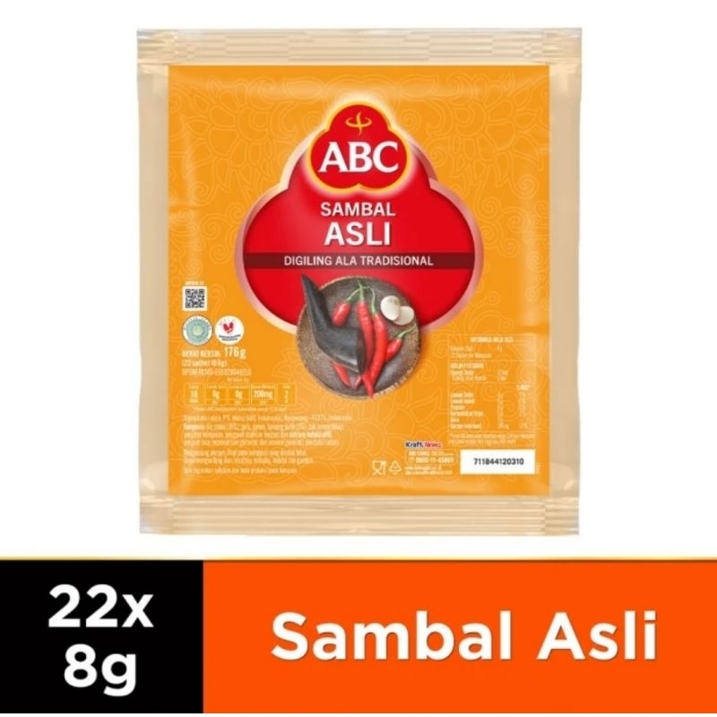 

ABC Saus Sambal Asli Sachet 8gr x 22pcs