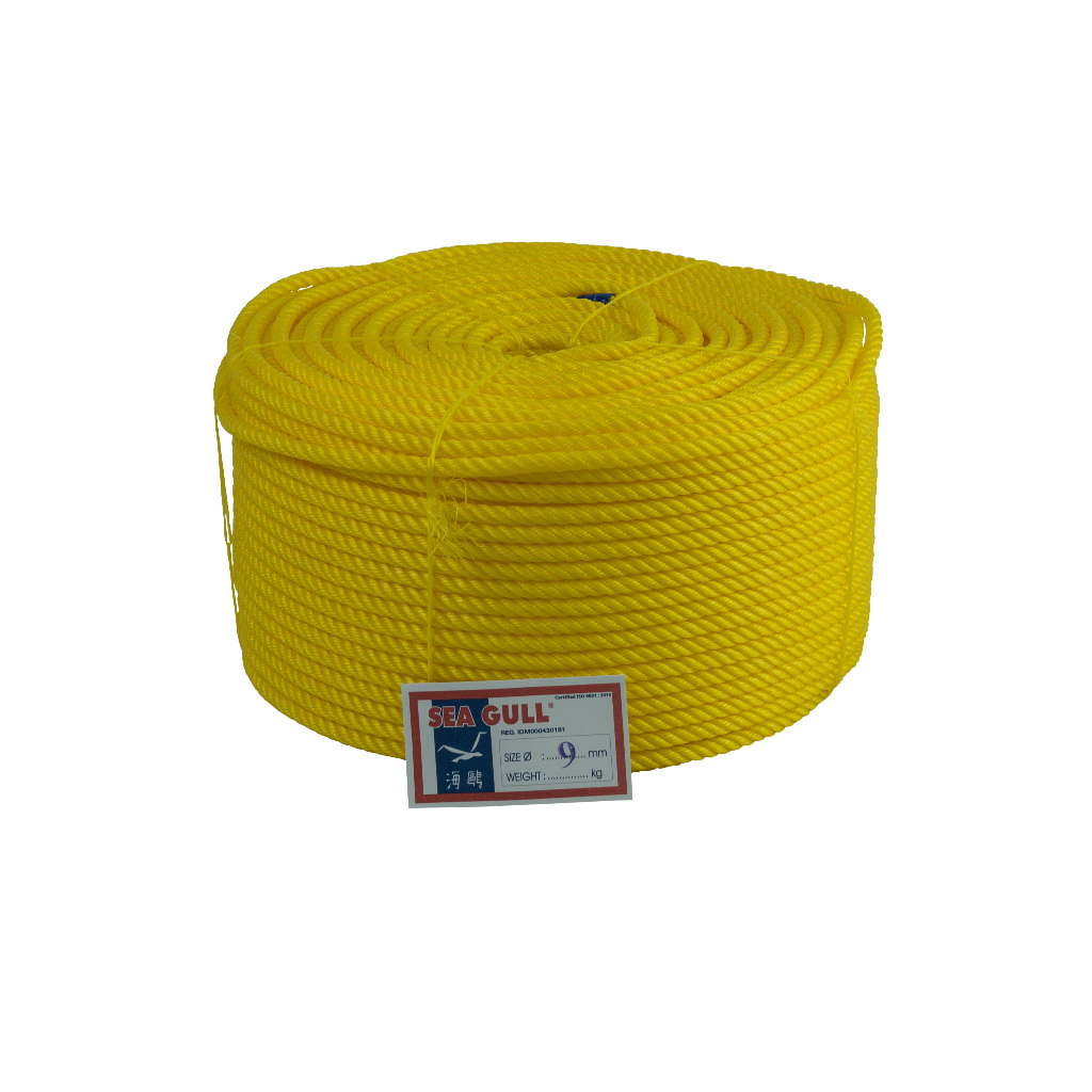 

Tali Plastik HDPE / Tali PE Polyethylene 9 mm +/- 200 Meter SEAGULL