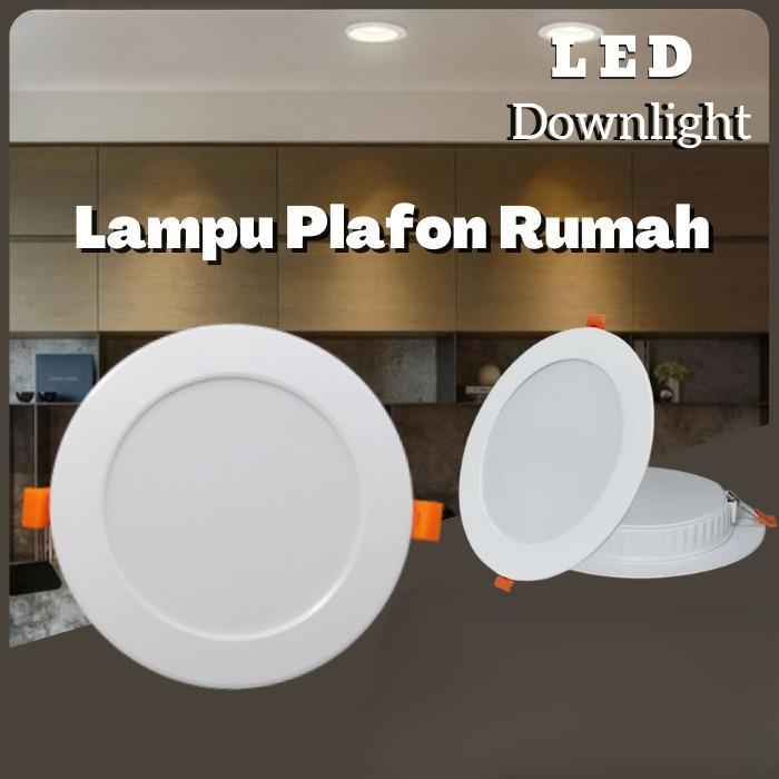 Lampu Plafon Downlight Led Panel 6 watt Cahaya Putih Bulat Led Lampu Dekorasi Rumah Modern