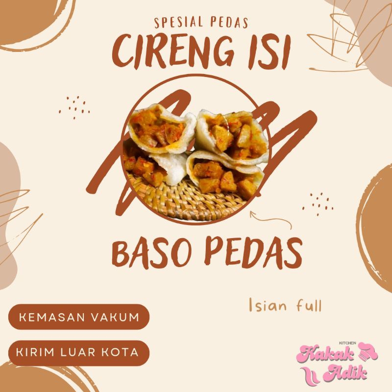 

Cireng isi Baso Sapi Pedas isi 5 pcs enak Lezat
