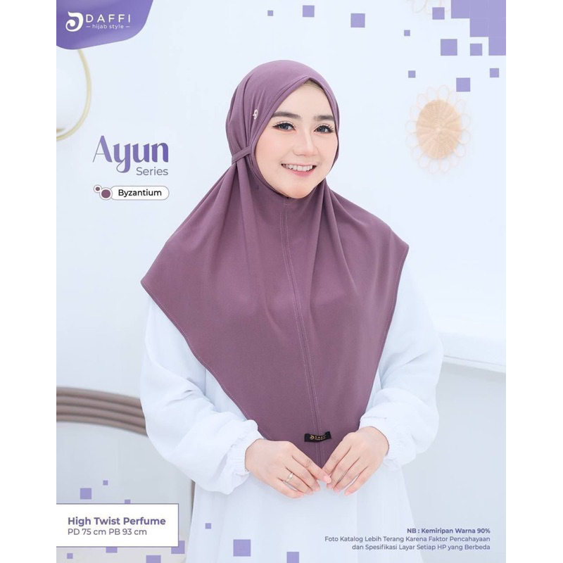 AYUN SERIES BY DAFFI HIJAB/hijab nonpad/hijab daffi/hijab daffi ori/hijab bergo tali/hijab tali/jilb