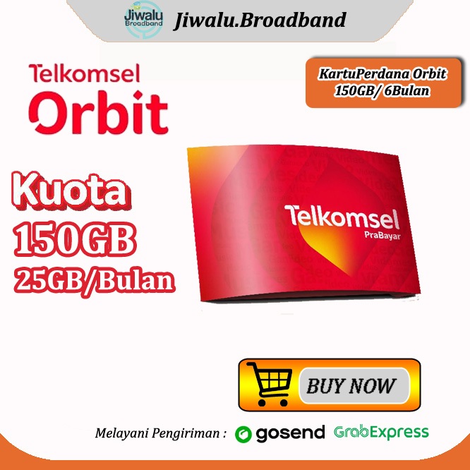 Kartu Perdana Telkomsel Orbit 150GB 25GB/Bulan
