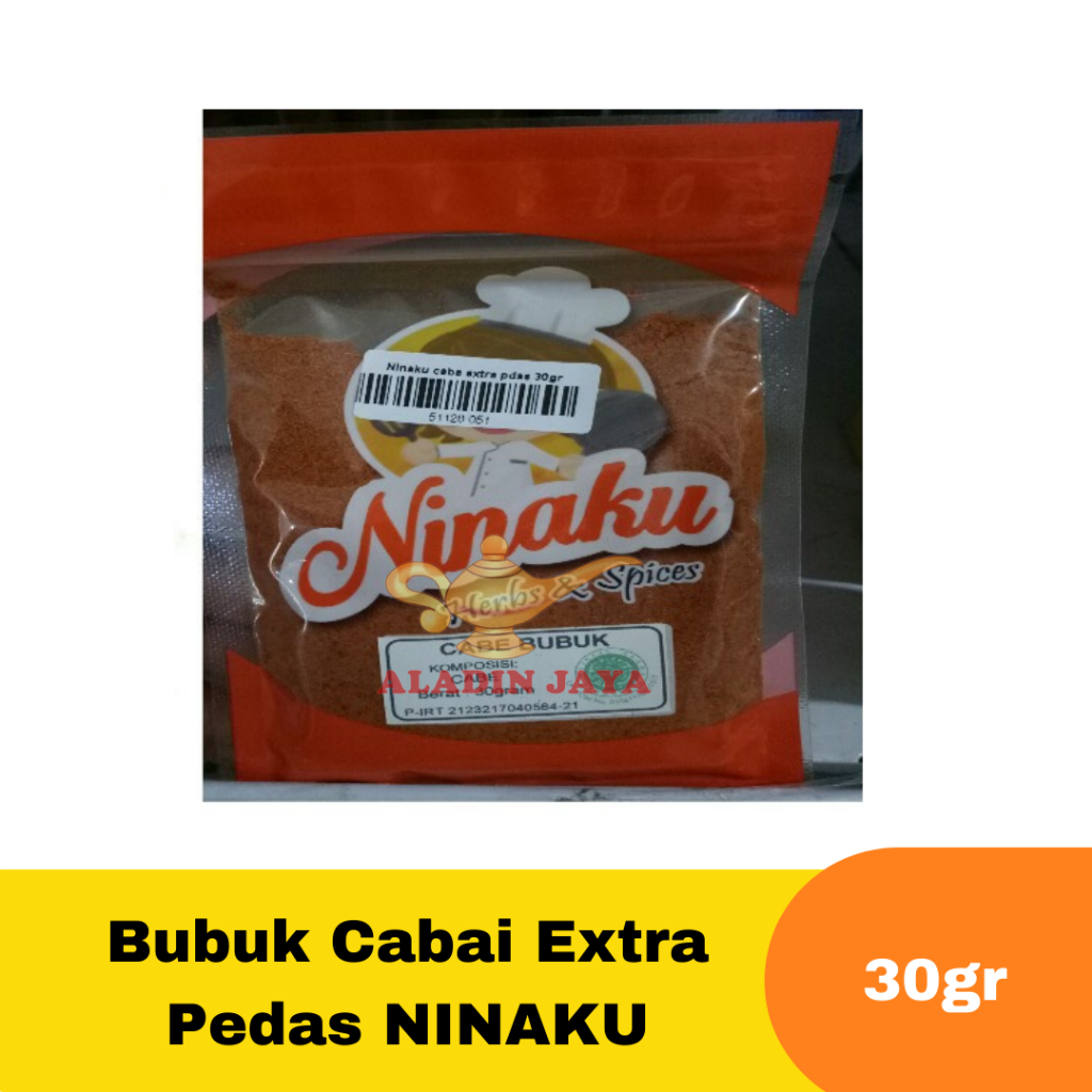 

Bubuk Cabai Extra Pedas NINAKU ukuran 30gr