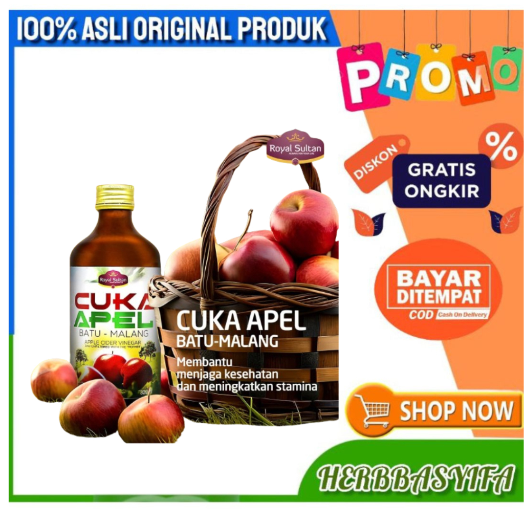 

Cuka Apel Natural Apple Cider Vinegar Royal Sultan 320 Ml