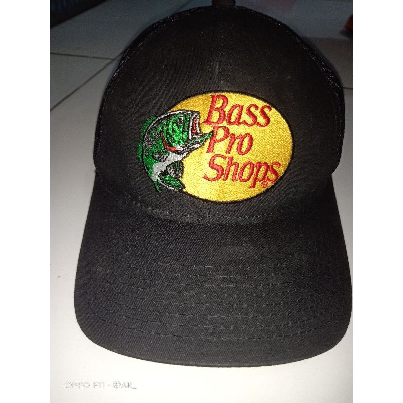 Topi Bass Pro Shops bordir, like new second nominus good kondisi