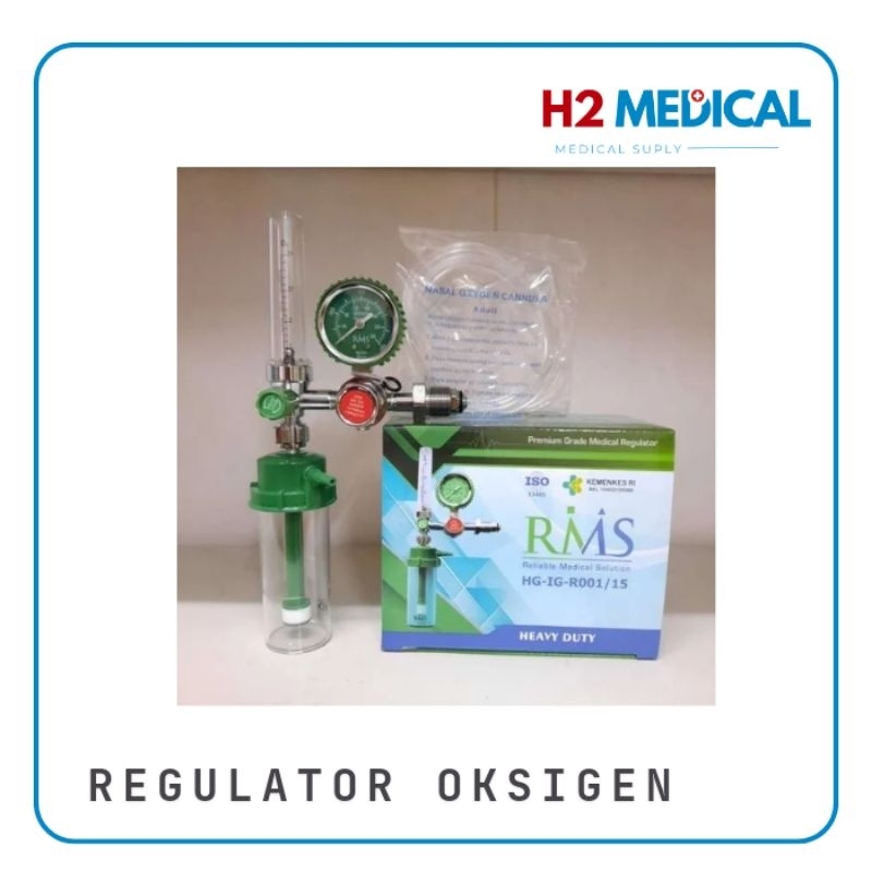 RMS Regulator Oksigen Regulator Medis Berkualitas Premium HG-IG-R001/15
