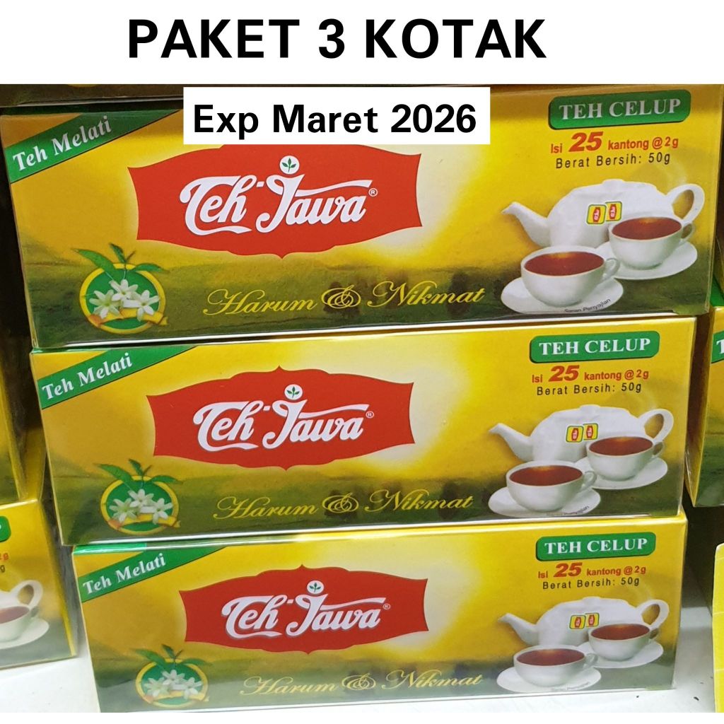 

PAKET 3 KOTAK Teh Jawa Jasmine Tea/Teh Melati Celup isi 25