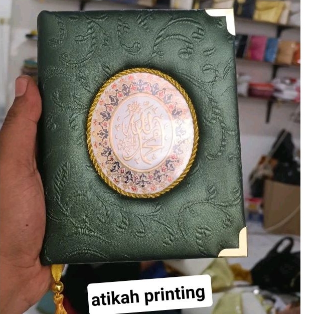 cetak yasin hard cover lapis busa kulit sintetis kertas glosy