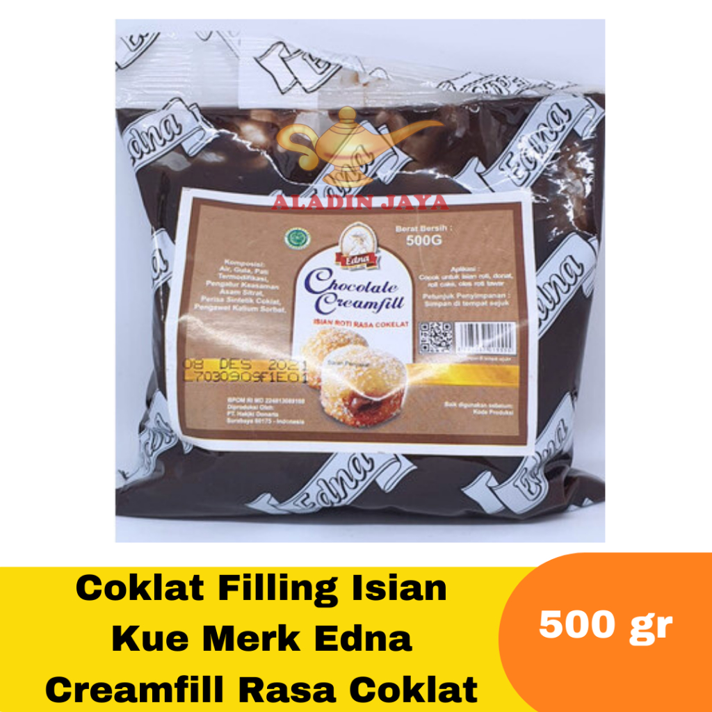 

Coklat Filling Isian Kue Merk Edna Creamfill Rasa Coklat 500 gr