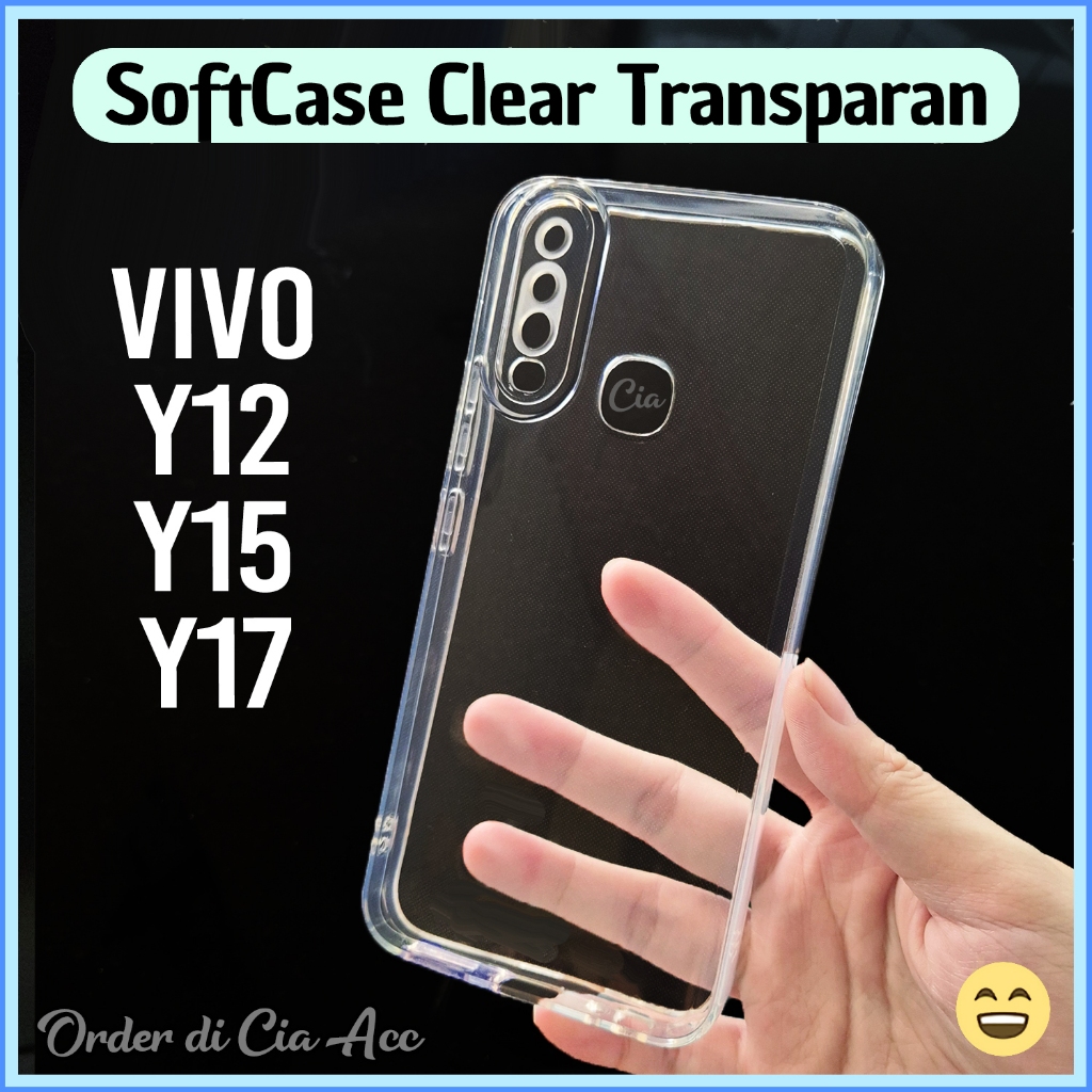 Case Clear Vivo Y12 Y17 Y15 Y12i Y11 1901 1902 1904 1906 Silikon Bening Transparan Softcase Lentur P