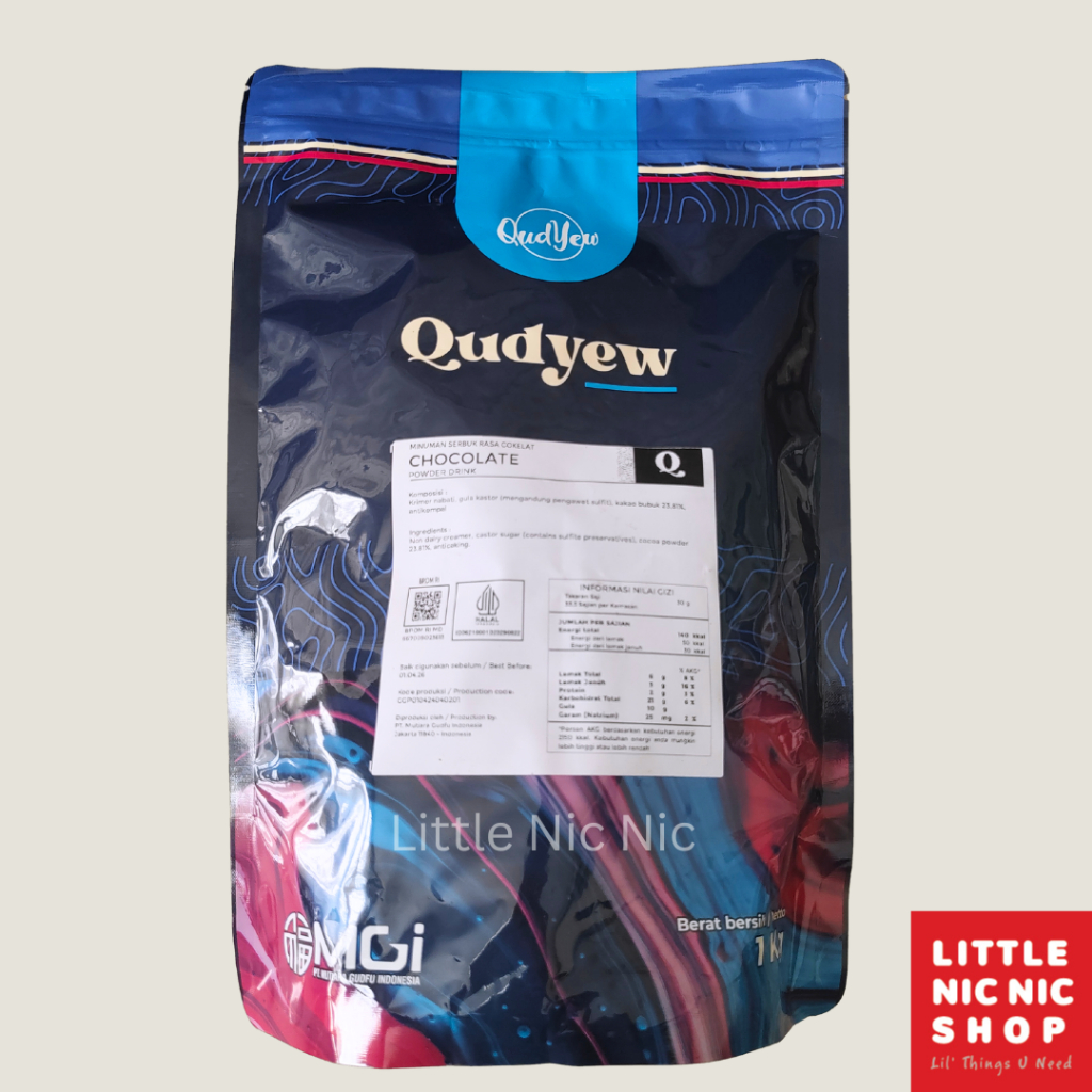 

Qudyew Chocolate powder 1 kg bubuk minuman serbuk coklat