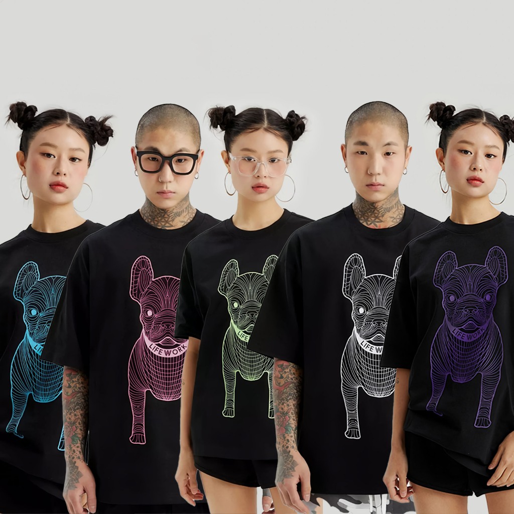 LIFEWORK Original Kaos "DOG LIFE WORK"  T-shirt Cotton combed 24s Tersedia  warna berbeda baju pria 