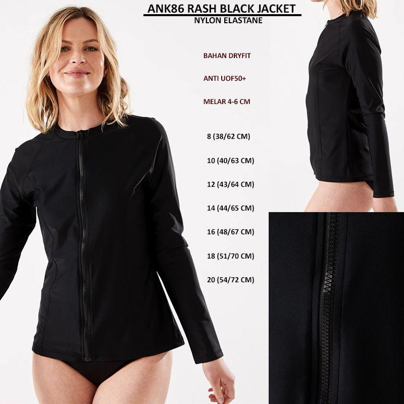Jaket Branded Wanita - AKN 86 RASH BLACK JACKET