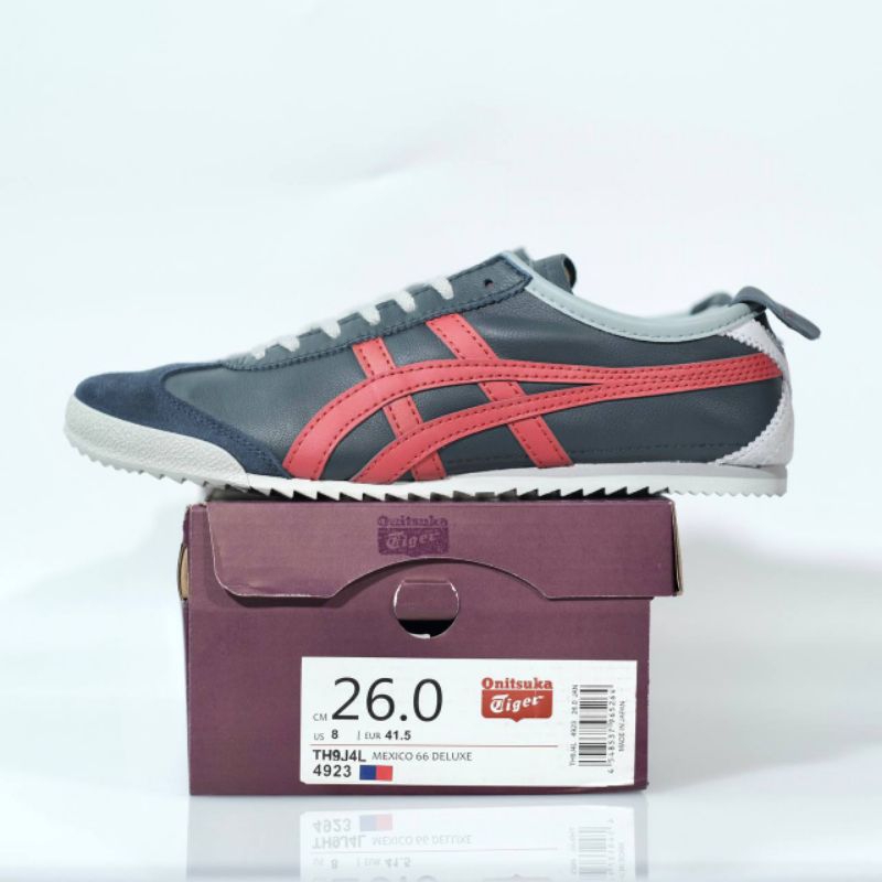 Onitsuka Tiger Mexico66 Deluxe Navy Red 100% Authentic TH9J4L - 4923