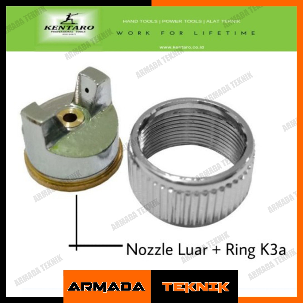 Kentaro Nozzle Luar + Ring Spray Gun K3A