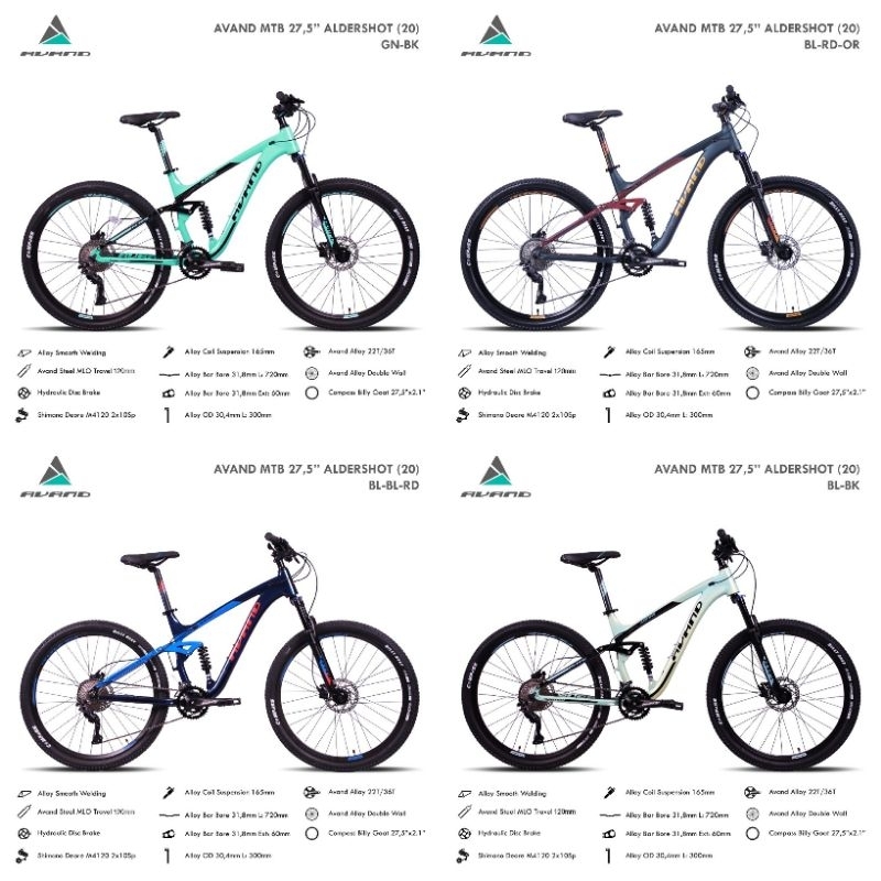 sepeda MTB full suspension Avand Aldershot Factor One 27,5