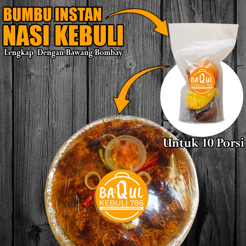 

Kebuli Baqul Bumbu Instan Nasi Kebuli + Bawang Bombay Untuk 10 Porsi 50gr