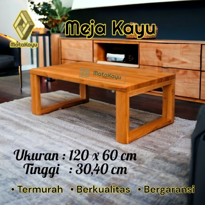 Meja tamu 120 x 50-60  cm meja lesehan kayu meja kopi meja komputer laptop