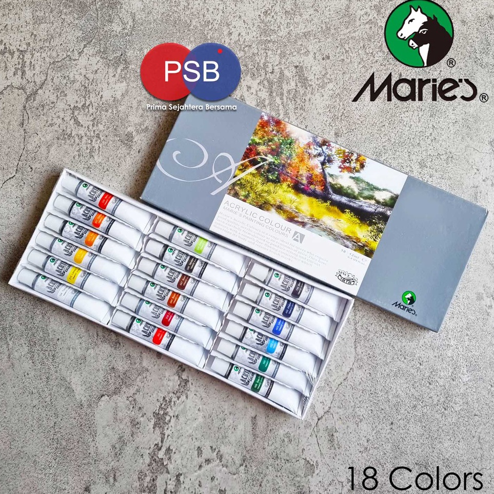 

Hadir Terbaru Cat Akrilik Maries set 18 warna Maries Acrylic set 18 colors