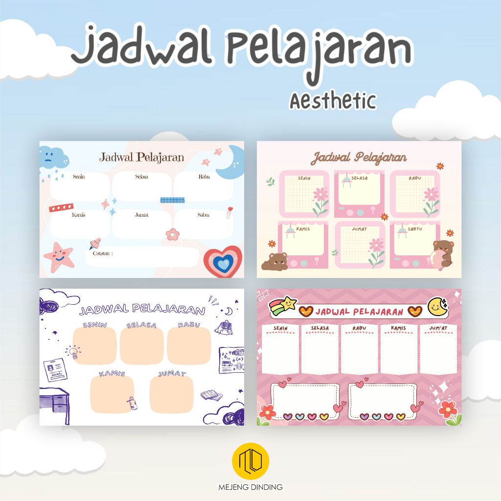 

JADWAL PELAJARAN CUSTOM / JADWAL PELAJARAN AESTHETIC / POSTER PELAJARAN BEST SELLER / POSTER SEKOLAH JADWAL PELAJARAN WEEKLY PLANNER / JADWAL MAPEL ANAK / POSTER SEKOLAH / POSTER JADWAL PELAJARAN / Poster Edukasi JADWAL PELAJARAN AESTHETIC 2