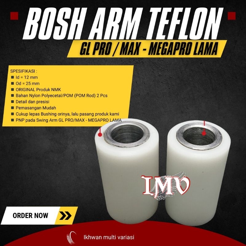 Bosh Arm Gl Pro Max Megapro Primus Lama Bahan Teflon Pnp Swing Arem Original