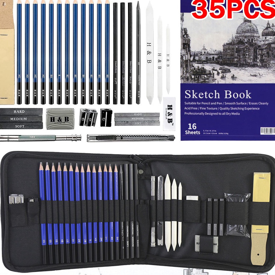 

Pasti Dikirim 3335PCSSet Sketch Pencil Pisau Penghapus dan Pensil Gambar untuk Keperluan Sekolah Pencil Drawing Set