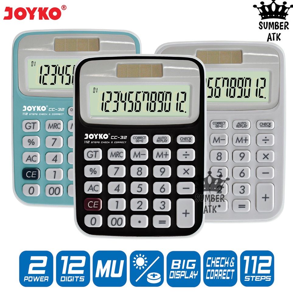 

Promo Terkini Kalkulator Joyko CC32 12 Digits Check Correct Calculator