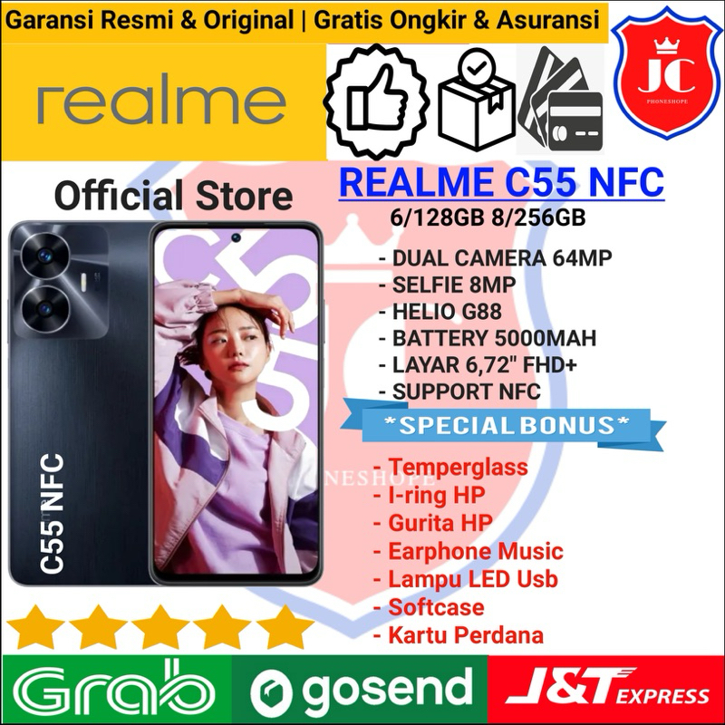 REALME C55 NFC RAM 8/256GB 6/128GB GARANSI RESMI REALME - BONUS