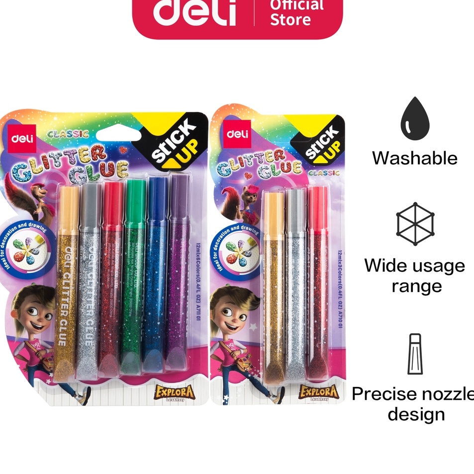 

Hemat Terbatas Deli Lem Glitter Klasik untuk aplikasi pada banyak jenis bahan Seri Explora 12ml 612 Warna EA7111