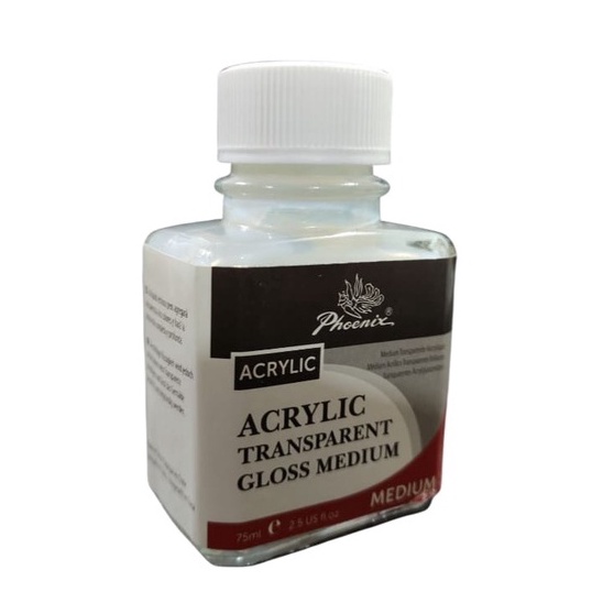 

Hadir Sekarang phoenix acrylic akrilik transparant gloss medium 75ml