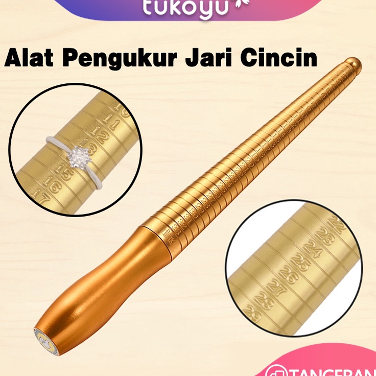 

Stock Terkini Perhiasan Ukuran Jari Tongkat Pengukur Jari Logam Pengukur CincinJewelry Finger Measuring Stick