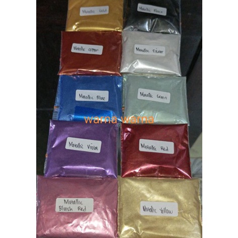 

Murah Premium Pigmen metalik Pigment Metallic Metalik powderMetalic Bubuk pewarna resin metalik 1 gram