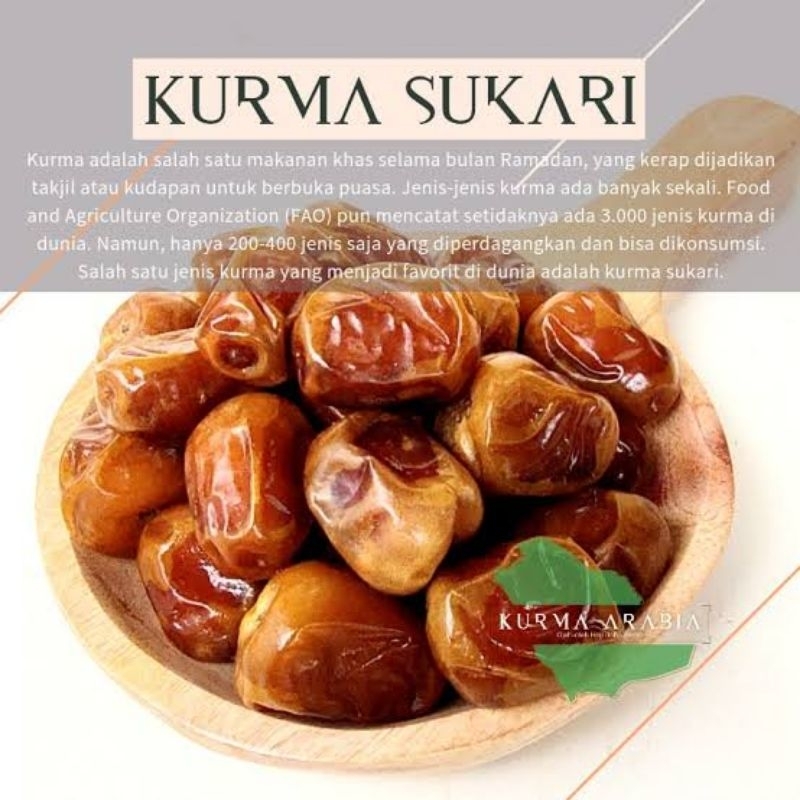 

KURMA SUKARRY ALQASEEM AN-NAJMI 1Kg ASLI KURMA SUKARI