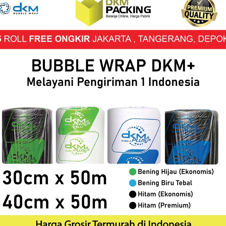 

Grosir Terbatas Plastik Bubble Wrap DKM PLUS 5 Meter Bubblewrap TERMURAH SE INDONESIA