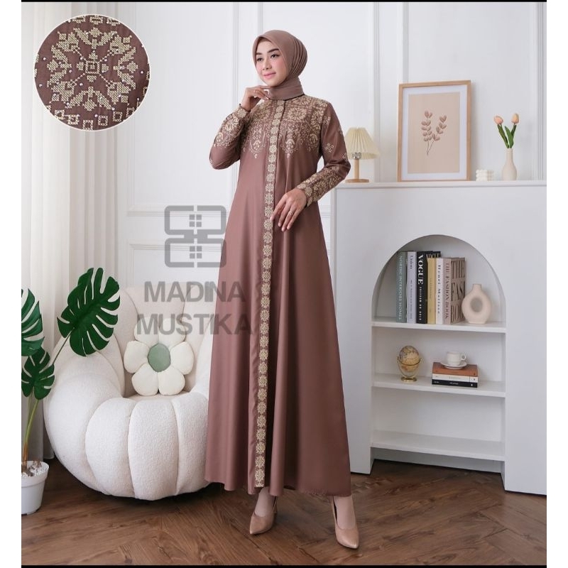 GAMIS TOYOBO BORDIR # MADINA MUSTIKA BY GUZEL