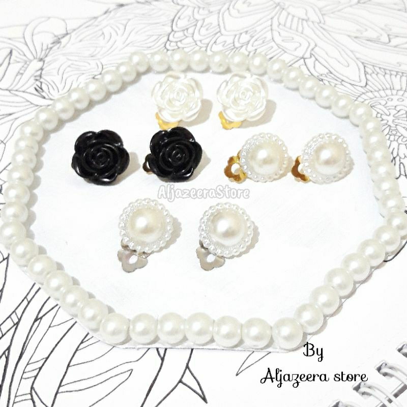 Anting Klip Hijab | Anting Jepit Hijab | by AljazeeraStore | Anting Hijab Jepit Klip Tusuk | Anting 
