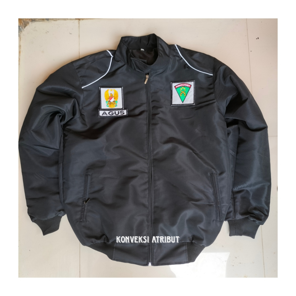 jaket provos tni hitam bomber