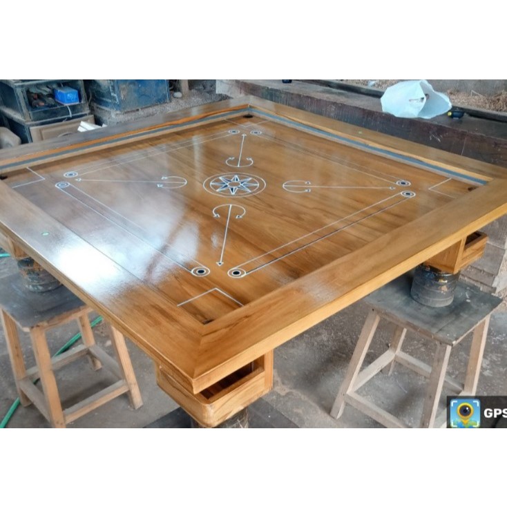 meja karambol jumbo kayu jati