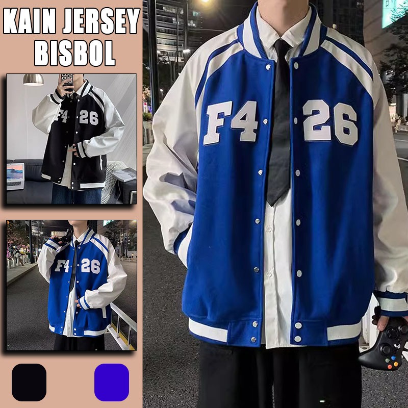 Cod Jaket Baseball Varsity Kancing Premium Outerwear Jaket Base Ball Unisex Korean Style Remaja Wani