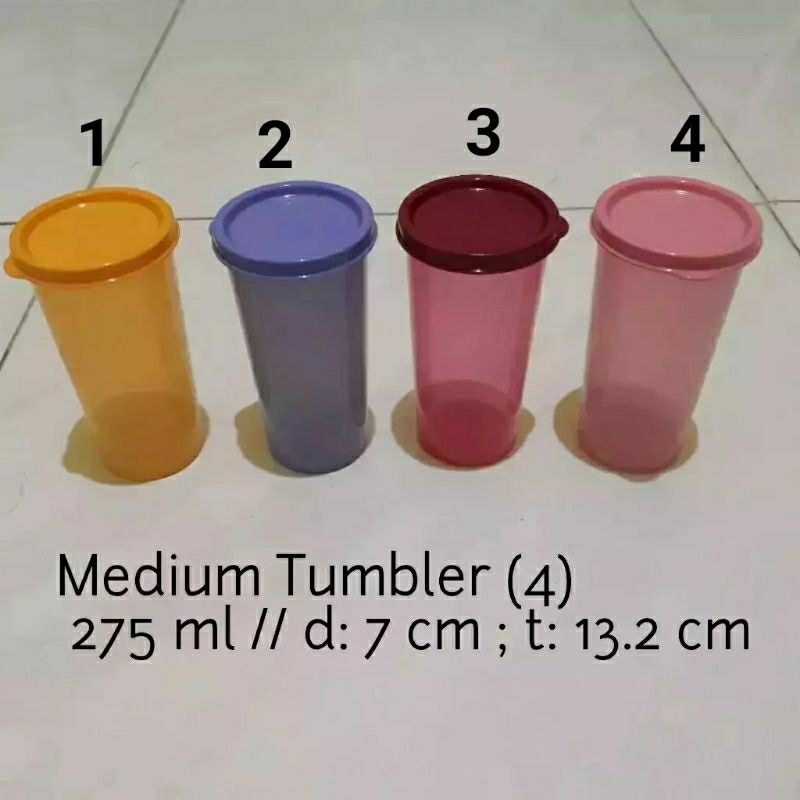 Medium tumbler 275ml Tupperware 4pcs