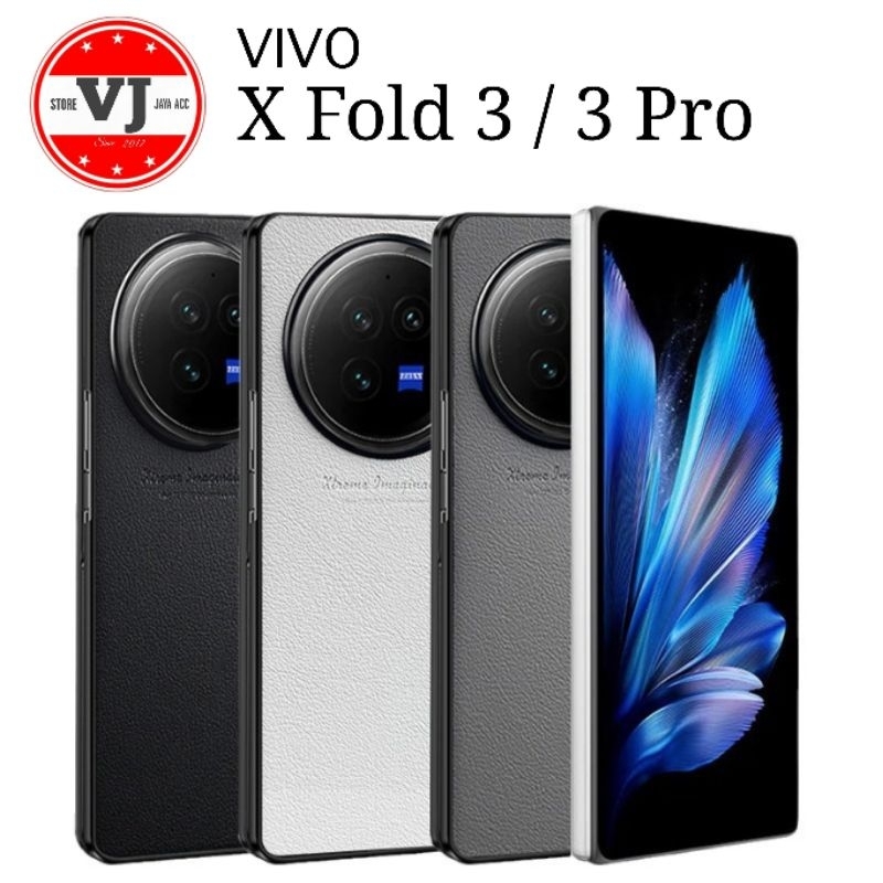 Leather Case Minimalis Vivo X Fold 3 / 3 Pro Hardcase Anti Jatuh Hybrid