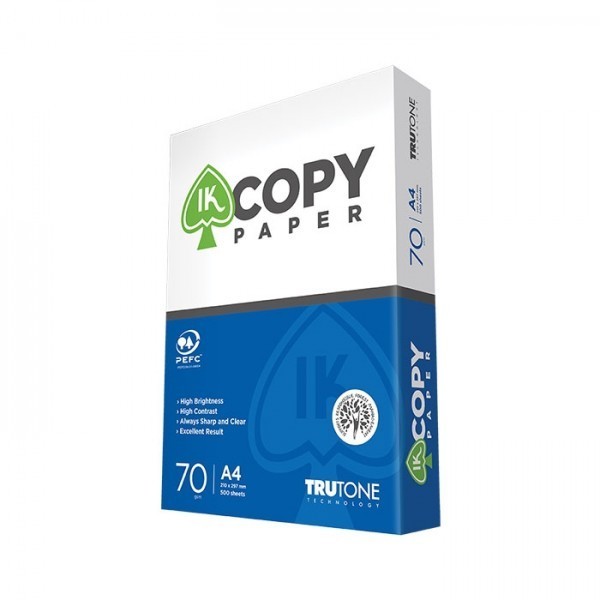 

IK Copy Copier Paper Kertas HVS Print Fotocopy 70gr/gsm 500 Sheet