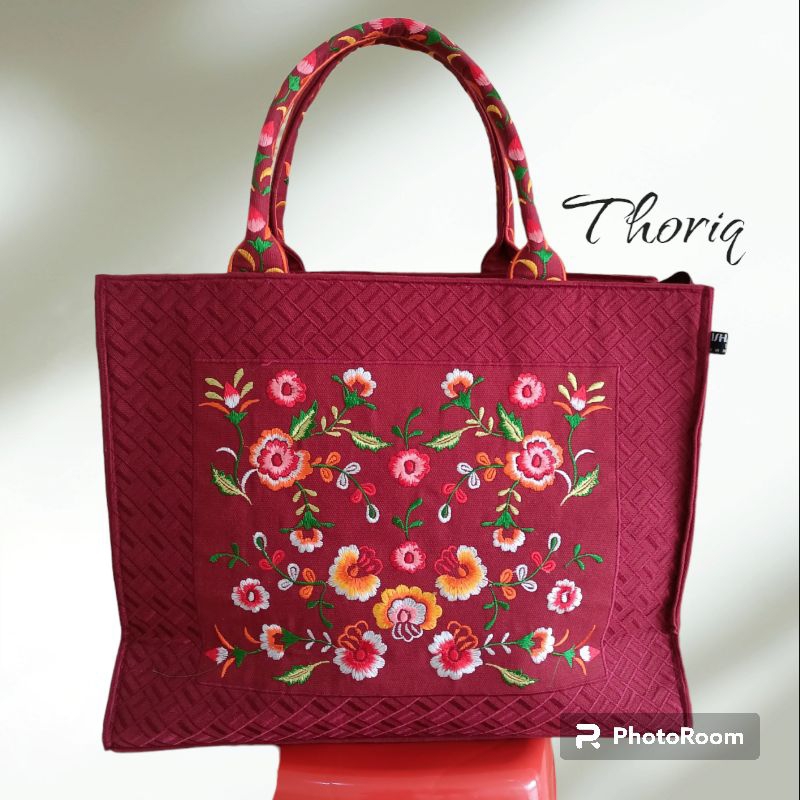 Tas bordir motif selendang Koto Gadang asli Bukittinggi