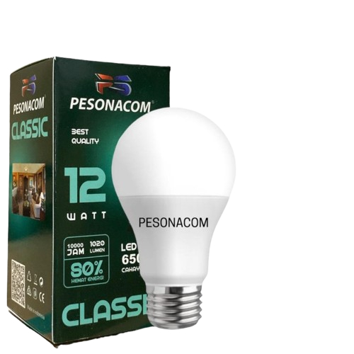 PESONACOM CLASSIC LAMPU LED PUTIH A BULB12 WATT
