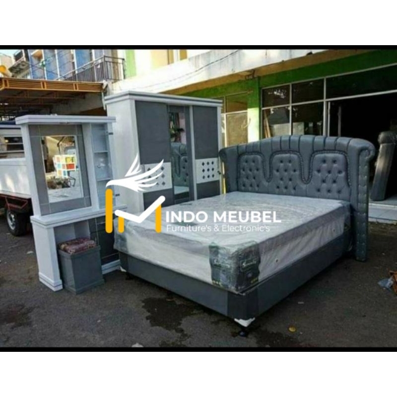 set hantaran pernikahan lemari pakaian tempat tidur dan meja rias