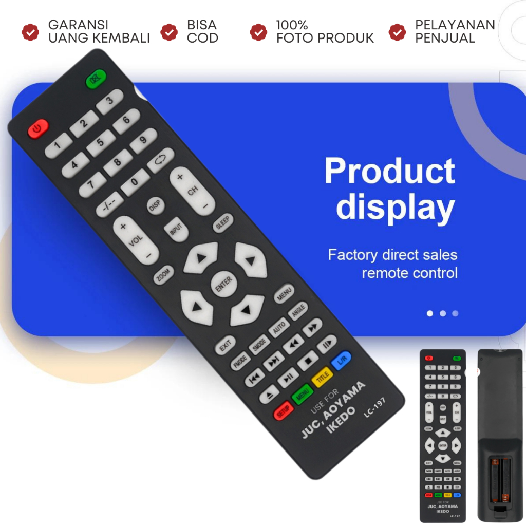 REMOTE LED JUC IKEDO AOYAMA STELESS VIXION PANJANG FULLCOLLOR 2408 3228 CHINA TV