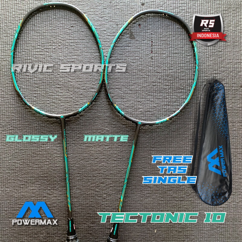 Raket POWERMAX TECTONIC 10 35LBS Power Max Raket Badminton Original 100%
