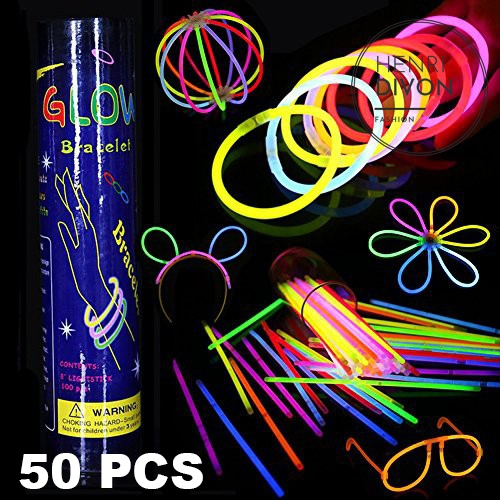 Glow Stick 50 pc Glowing Stick Glowstick Glow in The Dark Stik Gelang Neon Fosfor